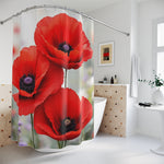 Poppy Flower Shower Curtain