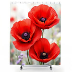 Poppy Flower Shower Curtain
