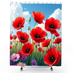 Poppy Garden Shower Curtain