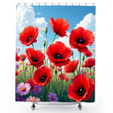 Poppy Garden Shower Curtain