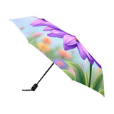 Purple Daisy Umbrella Side View
