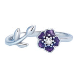 Violet Flower Rings