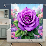 Purple Flower Shower Curtain Home Decor