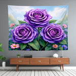Purple Flower Tapestry Home Decor