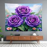 Purple Flower Tapestry Home Decor