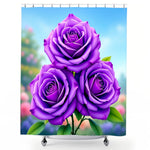 Purple Rose Shower Curtain