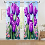 Purple Tulip Curtains Home Decor