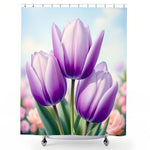 Purple Tulip Shower Curtain