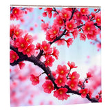 Red Cherry Blossom Shower Curtain