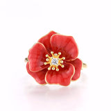 Red Flower Ring Top View