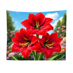 Red Flower Tapestry