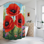 Red Poppy Shower Curtain