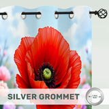 Red Poppy Curtains Eyelet