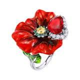Red Poppy Ring