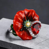 Red Poppy Rings