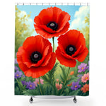 Red Poppy Shower Curtain
