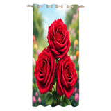 Red Rose Curtains
