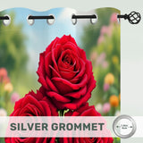Red Rose Curtains Eyelet
