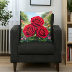 Red Rose Pillow Home Decor