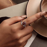 Red Rose Ring on Finger