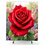 Red Rose Shower Curtain