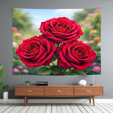 Red Rose Tapestry Home Decor