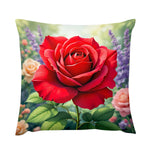 Red Rose Throw Pillow