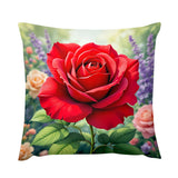Red Rose Throw Pillow
