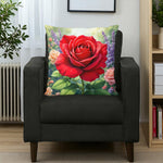 Red Rose Throw Pillow Home Decor