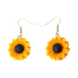 Resin Sunflower Earrings
