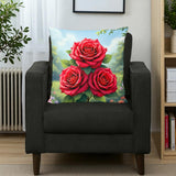 Rose Accent Pillow Home Decor