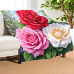 Rose Blanket Home Decor