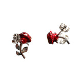Rose Earrings Back View
