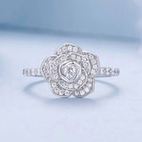 Rose Flower Ring Design Top View