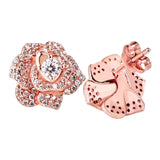 Rose_Gold_Flower_Earrings Back View