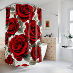 Rose Pattern Shower Curtain