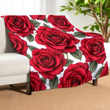 Rose Pattern Blanket Home Decor
