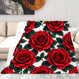 Rose Pattern Blanket Living Room