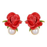 Rose Pearl Earrings