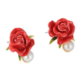 Rose Pearl Earrings Details