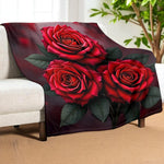 Rose Print Blanket Home Decor