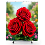 Rose Print Shower Curtain