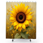Rustic Sunflower Shower Curtain