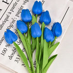 Blue Silk Tulips