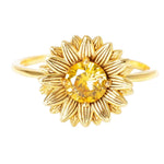 Crystal Sunflower Ring