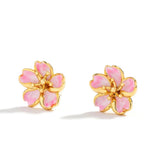 Gold Cherry Blossom Earrings