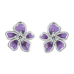 Purple Flower Earrings