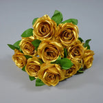 Silk Gold Rose Bouquet