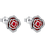 Red Rose Earrings