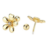 Earrings Stud Gold Flower